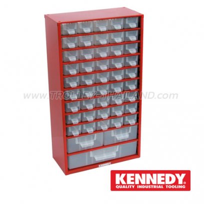 KEN-593-5320K กล่องเครื่องมือพลาสติกมีลิ้นชัก กล่องเก็บอะไหล่ (สีแดง) SERVICES CASES