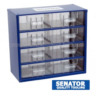 SEN-593-5100K กล่องเครื่องมือพลาสติกมีลิ้นชัก กล่องเก็บอะไหล่ (สีน้ำเงิน) SERVICES CASES