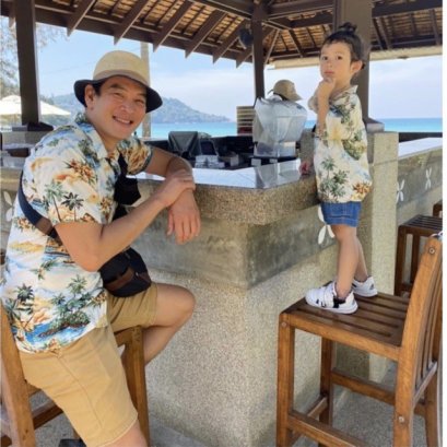 เสื้อฮาวาย เสื้อครอบครัว เด็ก&amp;ผู้ใหญ่ Hawaiian aloha Shirts ハワイアンシャツ [บลูฮาวาย]