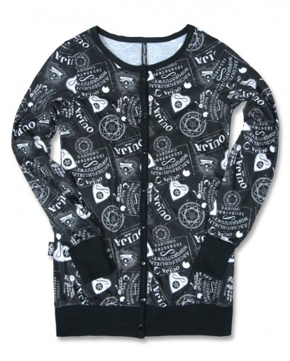 Liquor Brand OUIJA PATTERN Women Cardigans