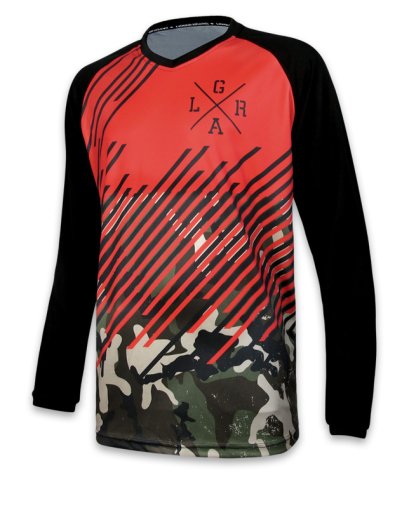 Loose Riders Crossbar Evo Red Men Jerseys Longsleeves