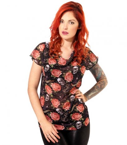 Liquor Brand Rose Tattoo Women T-Shirts