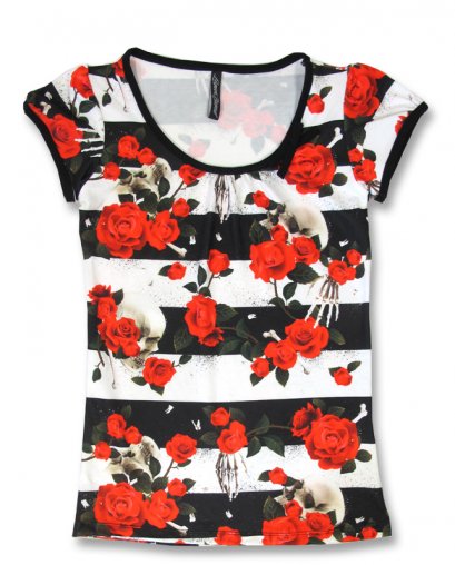 Liquor Brand SKULLS N ROSES Women T-Shirts