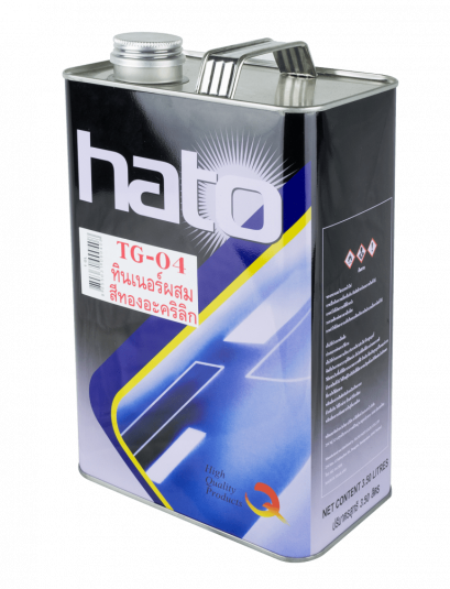 ทินเนอร์ผสมสีทองคำ&nbsp;hato&nbsp;TG-04&nbsp;1/4 กล.