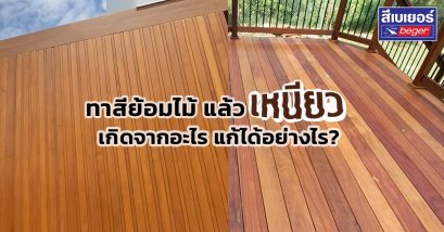 กูรูงานไม้แนะ ทาสีย้อมไม้แล้วเหนียว  เกิดจากอะไร แก้ยังไงดี