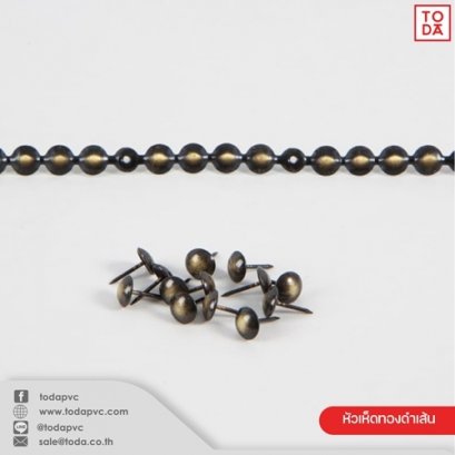 Black gold mushroom head strands