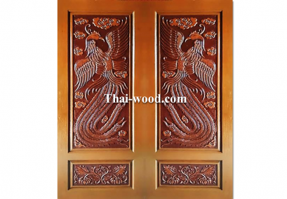 ประตูไม้สักบานคู่ D0249