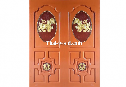 ประตูไม้สักบานคู่ D0253
