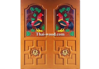 ประตูไม้สักบานคู่ D0255