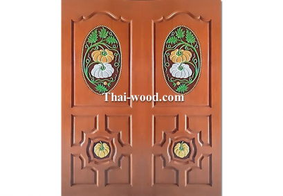 ประตูไม้สักบานคู่ D0256