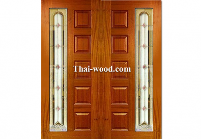 ประตูไม้สักบานคู่ D0264