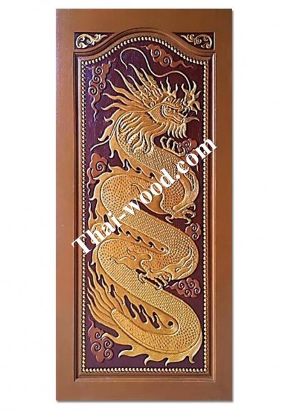 ประตูไม้สักบานเดี่ยวD302