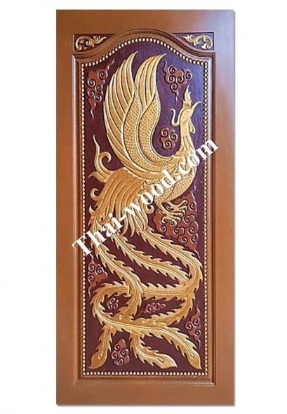 ประตูไม้สักบานเดี่ยวD303