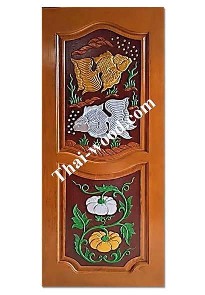ประตูไม้สักบานเดี่ยวD304