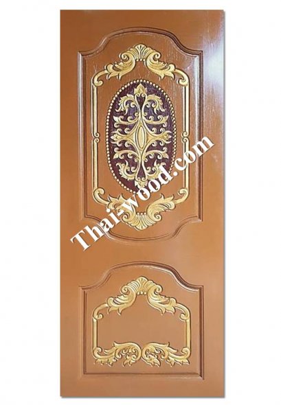ประตูไม้สักบานเดี่ยวD308