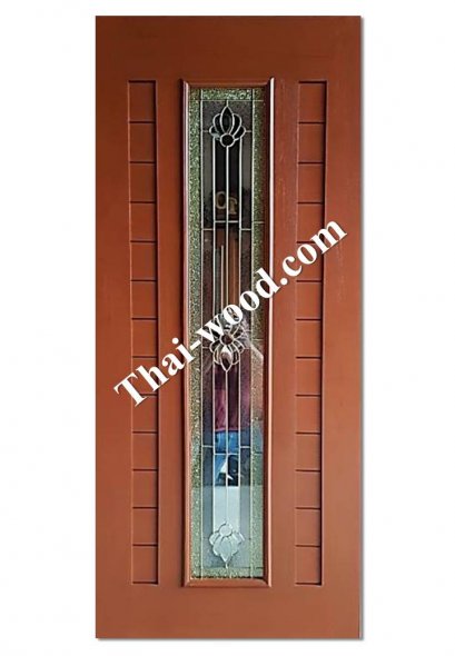 ประตูไม้สักบานเดี่ยวD312