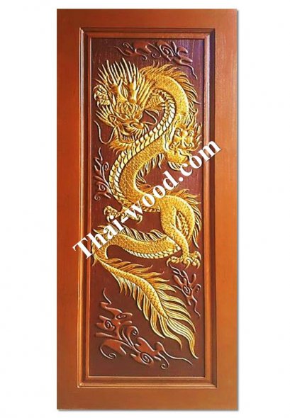 ประตูไม้สักบานเดี่ยวD316