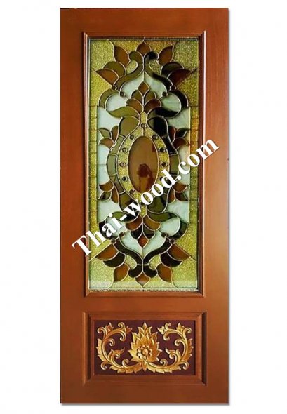 ประตูไม้สักบานเดี่ยวD318