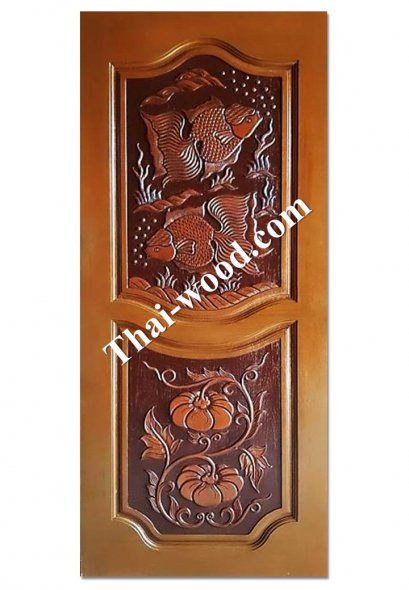 ประตูไม้สักบานเดี่ยวD322