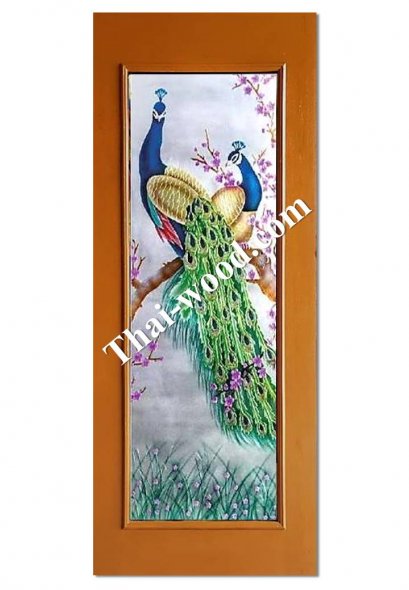 ประตูไม้สักบานเดี่ยวD332