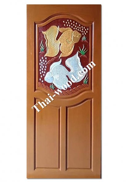 ประตูไม้สักบานเดี่ยวD336