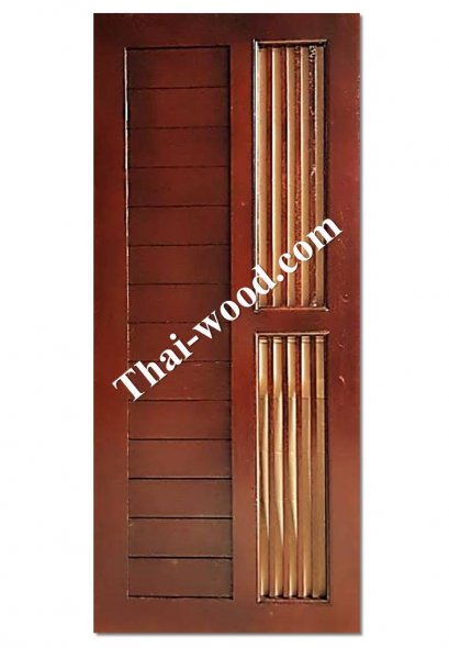 ประตูไม้สักบานเดี่ยวD337