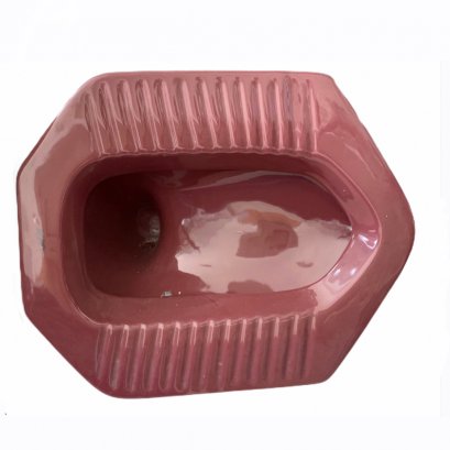 สุขภัณฑ์แบบนั่งยอง ไม่มีฐาน ฟลัชวาล์ว (ไม่รวมฟลัชวาล์ว) สีแดง - KARAT