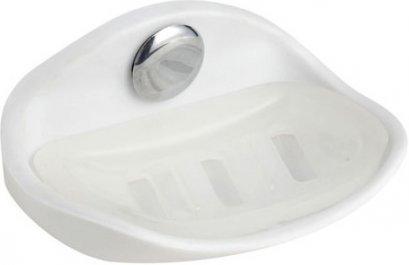 ที่วางสบู่พลาสติก สีขาว