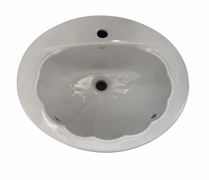 K-1357 อ่างล้างหน้าฝังบนเคาน์เตอร์ รุ่น SHELL  สีเทา - KARAT