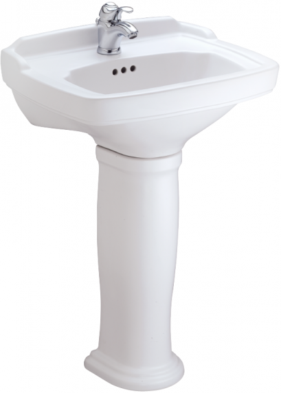 LW770 + LW770F อ่างล้างหน้า แบบขาตั้ง เจาะ 1 รูก๊อก รุ่น BARBARA - TOTO