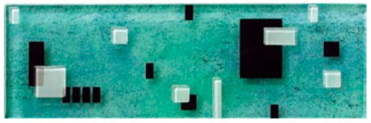 GT3010 กรุยเชิง กระเบื้องแก้ว (80 x 248 x 8 mm.) รุ่น Marble Voque Green - GLASCERA