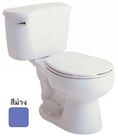 TF-2164 สุขภัณฑ์สองชิ้น 6 ลิตร  รุ่น New cadet II - สีม่วง สีเทาเงิน - American Standard