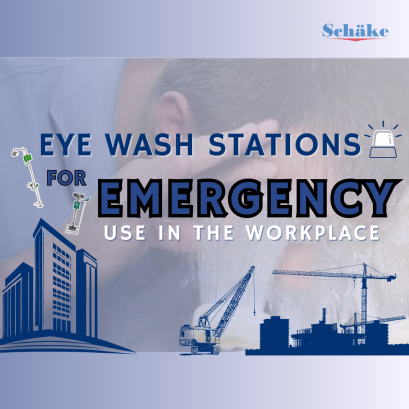 Eye wash stations in the workplace that require emergency use