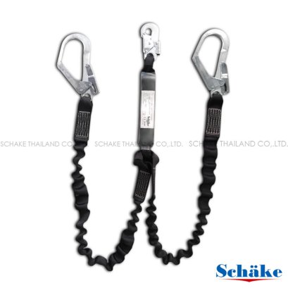 Schake Lanyard #SKL Y02 2hook สีดำ ยืดหดได้