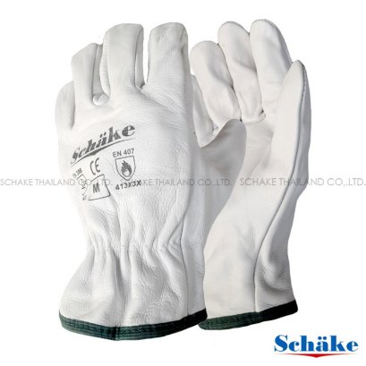 Schake Skin leather Glove ถุงมืออาร์กอนหนังผิว หนังวัวแท้