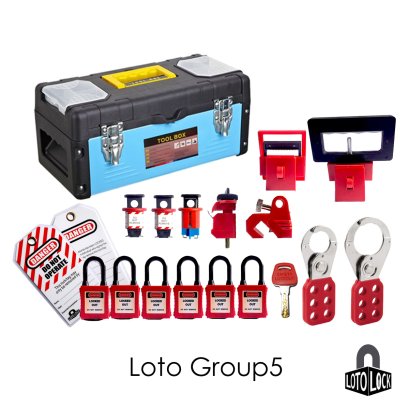 Lockout Tagout Set Group5 Tool Box สำหรับ3-6ท่าน LOTO LOCK®