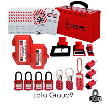 Lockout Tagout Set Group9 Safety Lockbox LOTO LOCK®
