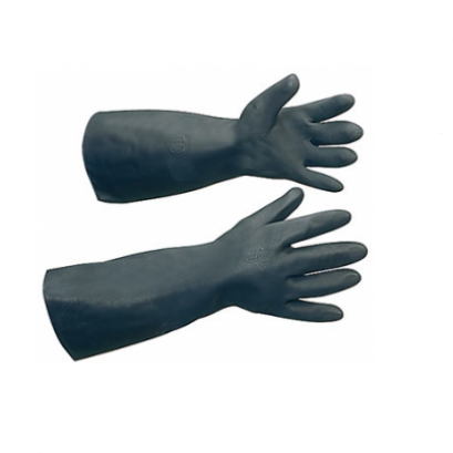 BLACK KNIGHT ถุงมือยางดำ ยาว 18&quot;