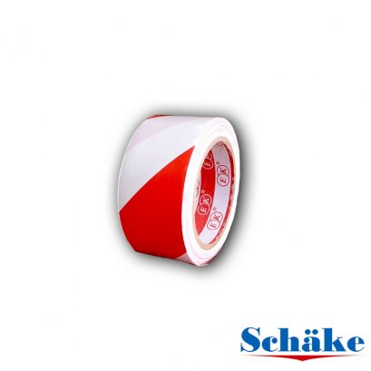 Schake เทปติดพื้น ตีเส้น สีขาว-แดง 2นิ้ว ยาว 33เมตร