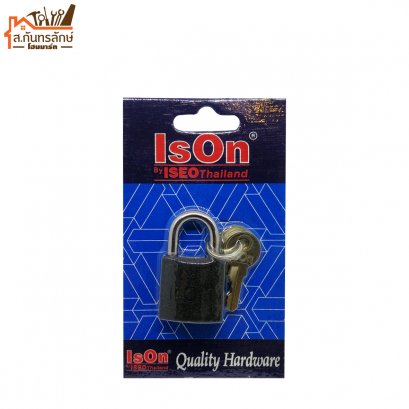 กุญแจบ้าน 25 มม ISON คอสั้น (สีดำ)