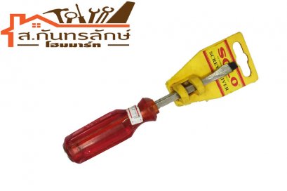 	ไขควง 200-4"แบน SOLO ด้ามสีแดงใส