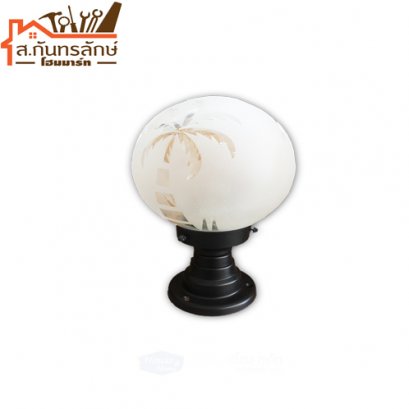 โคมไฟผนัง กลมขาวลายต้นมะพร้าว