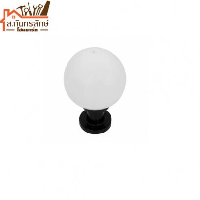 	โคมไฟหัวเสา 8&quot; กลมขาวใส