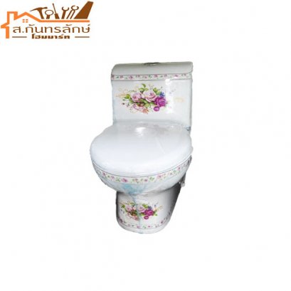 	ชักโครก 8843X อินทรีย์ทอง กุหลาบชมพู