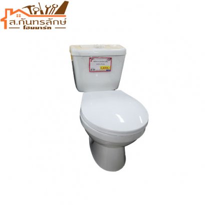 ชักโครก KCH-A-W2201 ชารอท สีขาว(2ชิ้น) กดกลาง