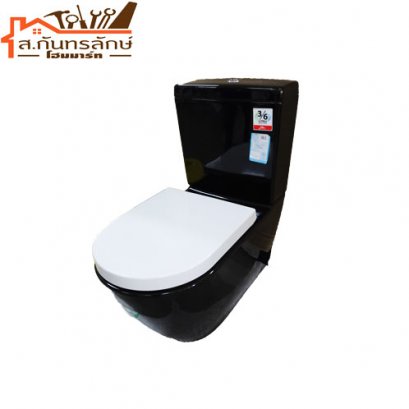 	ชักโครก S-1318/BKW1 STAR สีดำ-ขาว