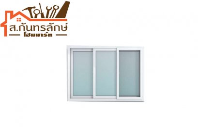 นต.อลูมิเนียม 180x110(3บานเลื่อน) WH สีขาว