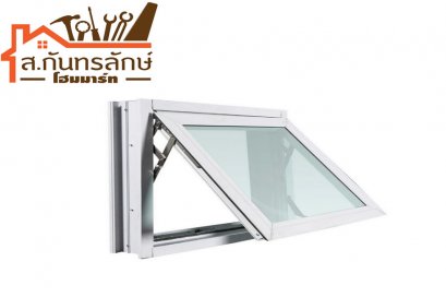 หน้าต่างอลูมิเนียม บานกระทุ้ง LKDG1-4060 สีใสพิกุล