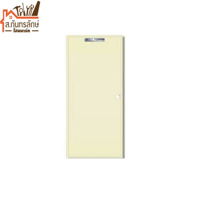 ประตูพีวีซี 70x200 ช้างดอกบัว A1/ครีมเรียบ(หนา)