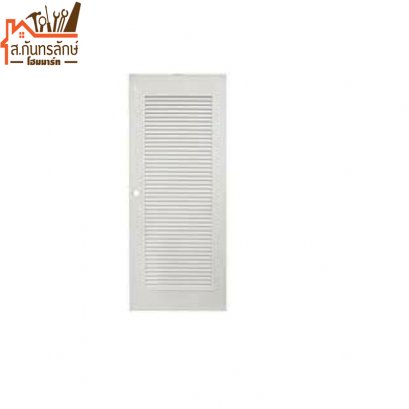 ประตูพีวีซี 70x200 ช้างดอกบัว เทา/เกร็ดเต็มบาน